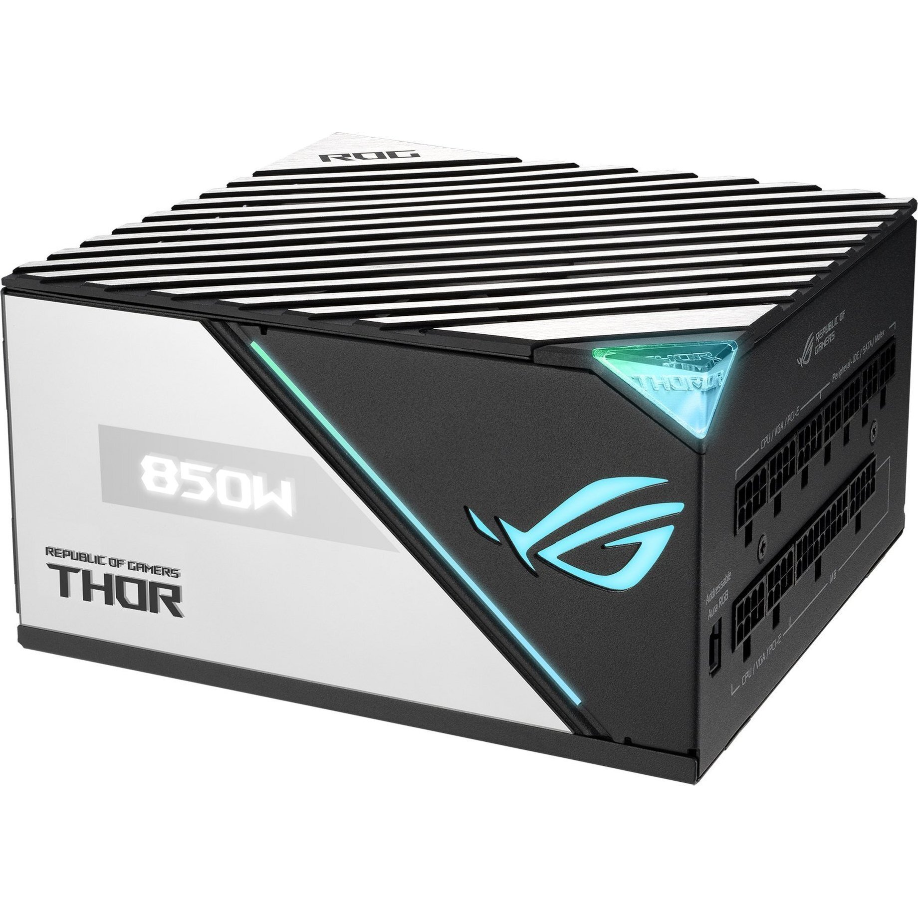 Блок живлення ASUS ROG THOR (850W),>90%, 80+ Platinum, 135mm, 1xMB 24pin(20+4), 2xCPU 8pin(4+4), 6xMolex, 10xSATA, 83xPC