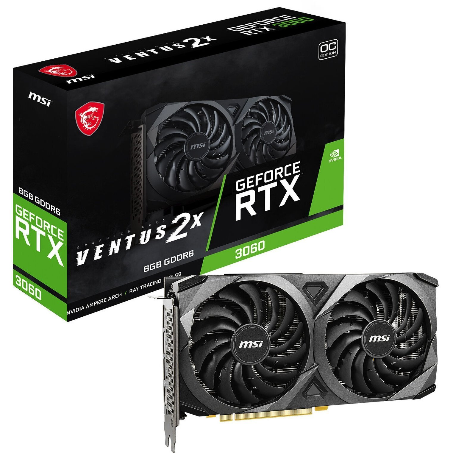 Відеокарта MSI GeForce RTX 3060 8GB GDDR6 VENTUS 2X OC