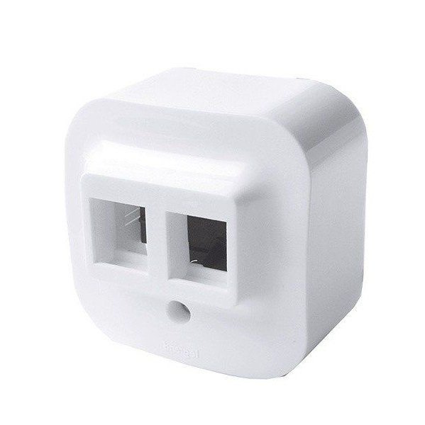 Адаптер Legrand Mosaic 1хRJ 45, 2хRJ45 Keystone Forix (Quteo), white