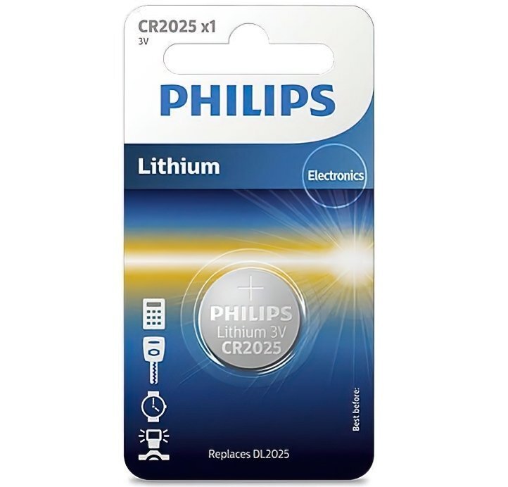 Батарейка Philips Lithium CR 2025 BLI 1 (CR2025/01B)