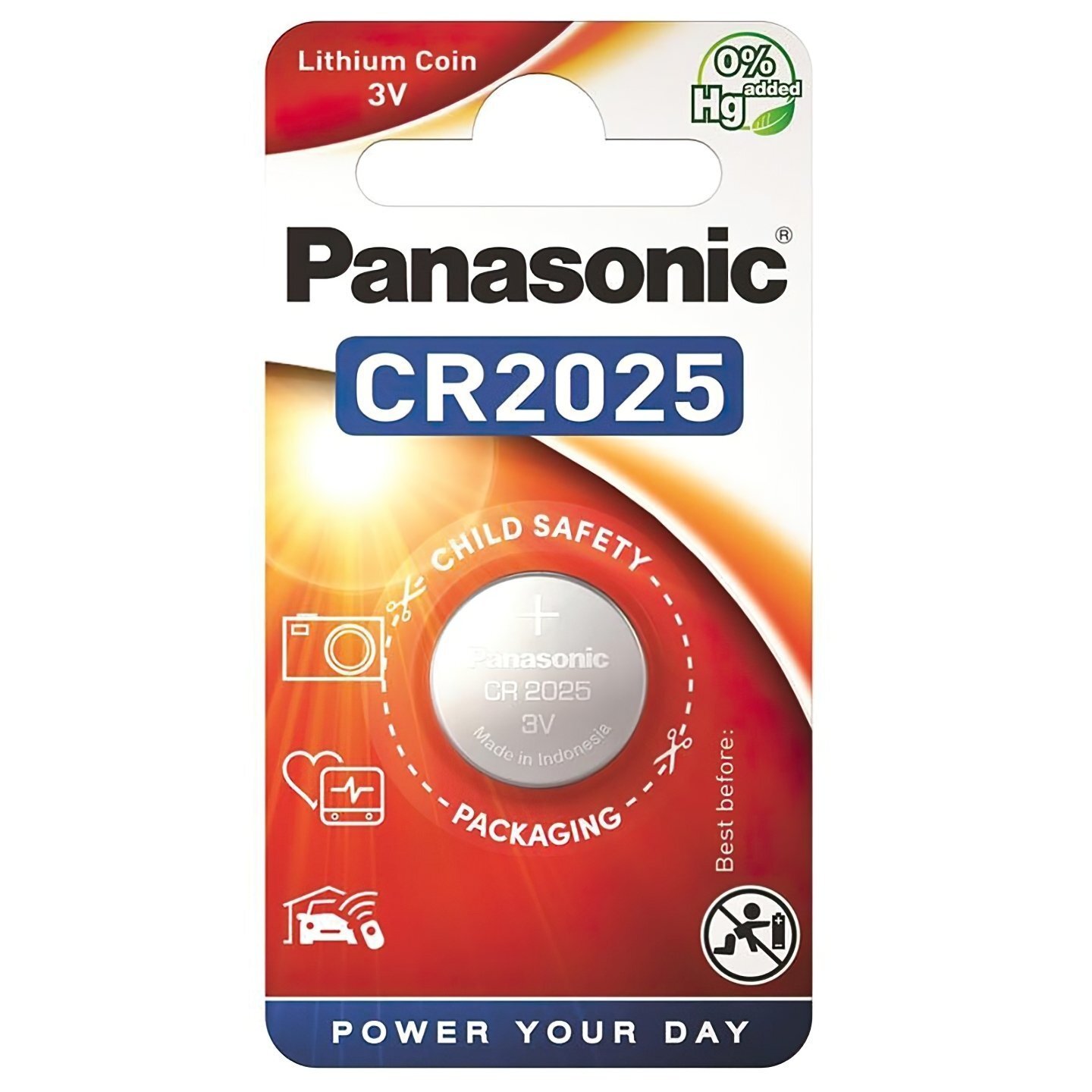 Батарейка Panasonic CR 2025 BLI 1 LITHIUM (CR-2025EL/1B)