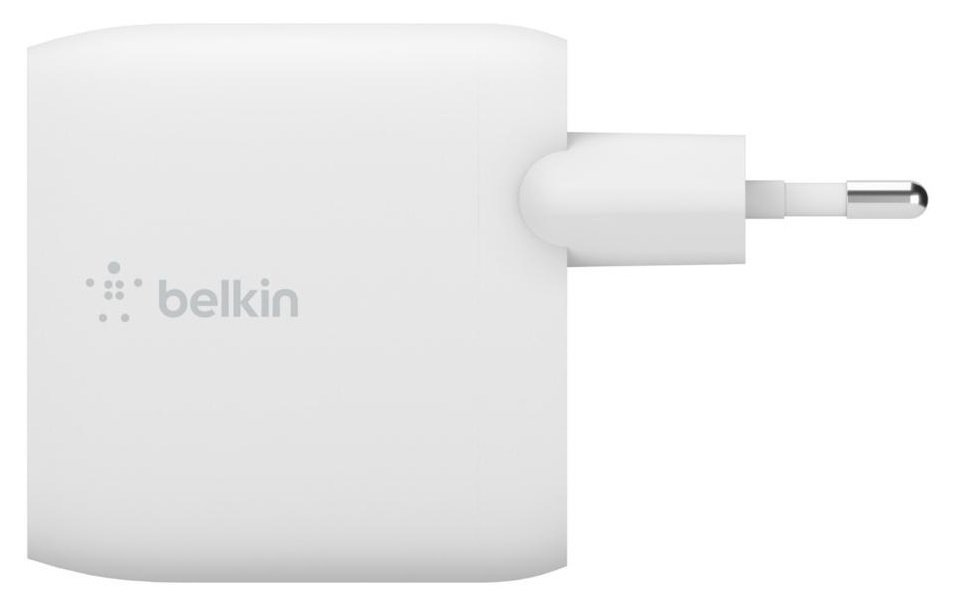 Мережевий ЗП Belkin Home Charger (24W) DUAL USB 2.4A, USB-C 1m, white (WCE001VF1MWH)