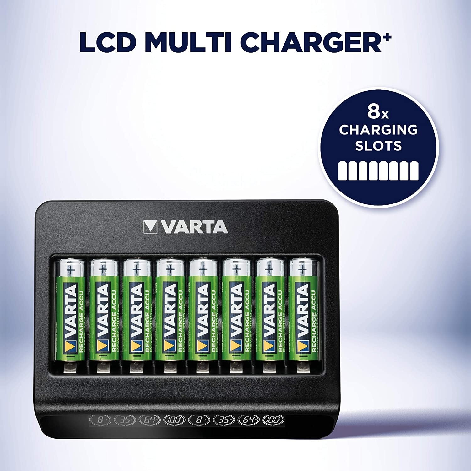 Зарядний пристрій VARTA LCD Multi Charger PLUS для АА/ААА акумуляторів (57681101401)