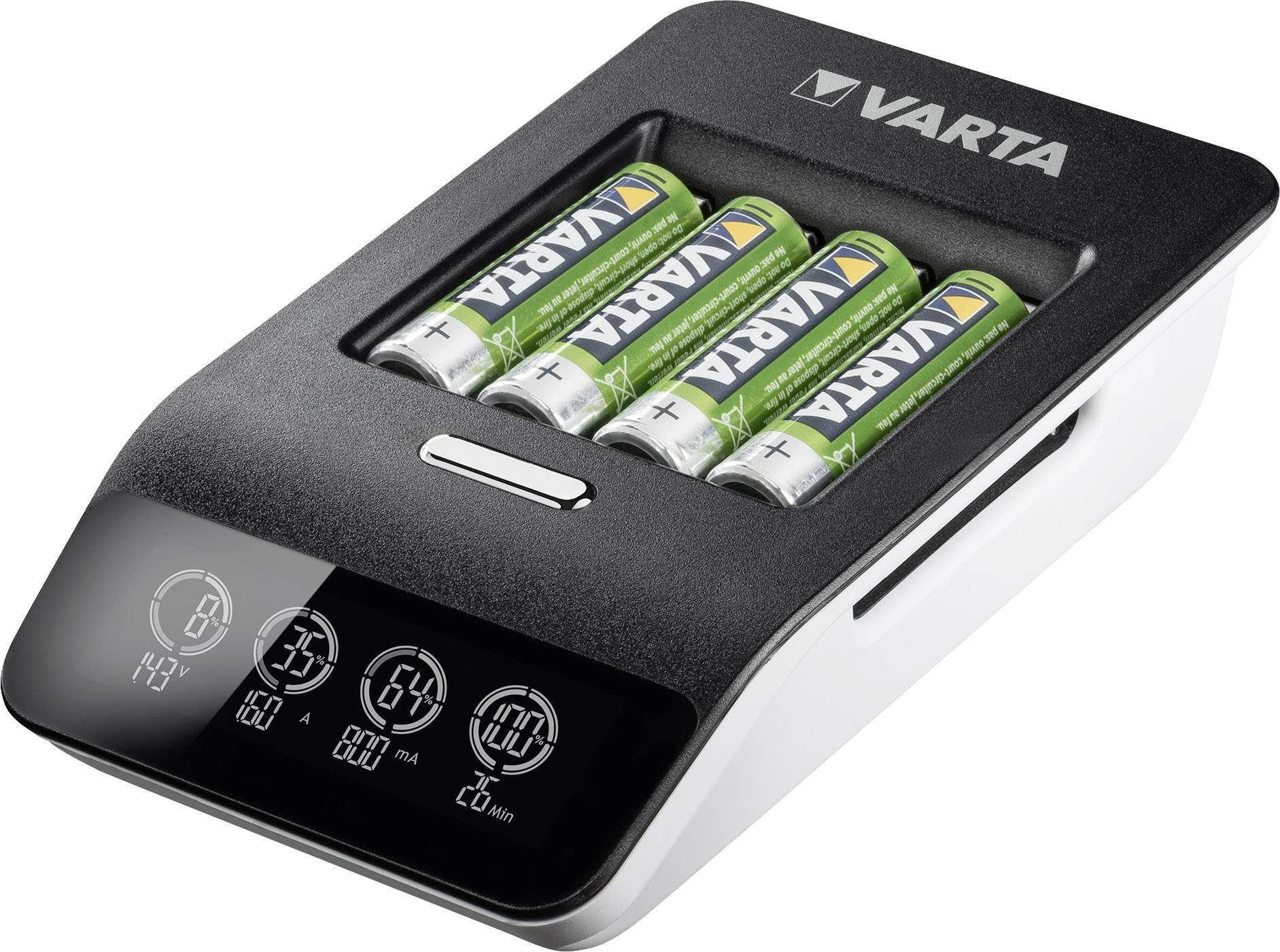 Зарядний пристрій VARTA LCD Ultra Fast Plus Charger + Акумулятор NI-MH AA 2100 мАг, 4 шт. (57685101441)