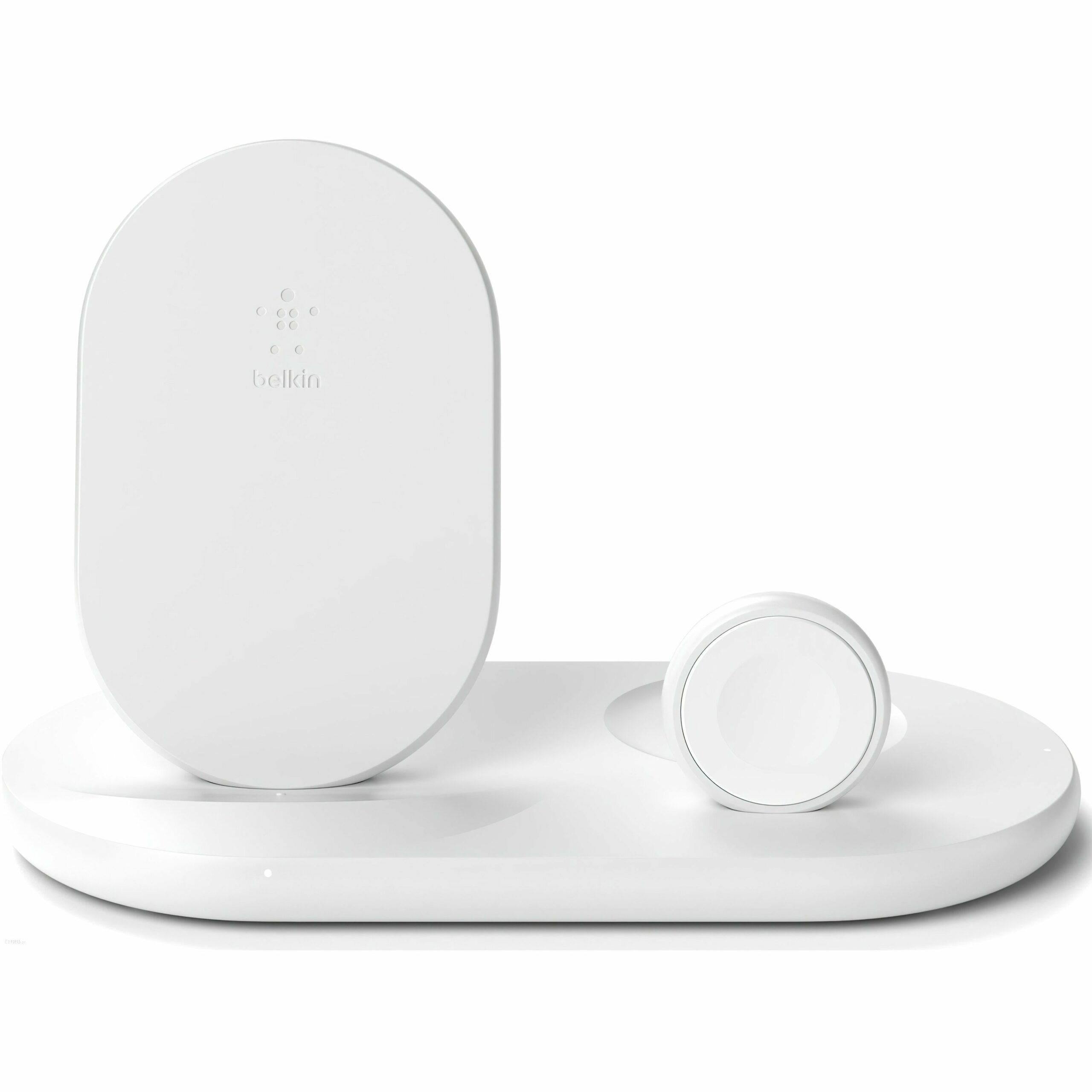 Бездротовий зарядний пристрій Belkin 3-in-1 Wireless Pad/Stand/Apple Watch, white (WIZ001VFWH)