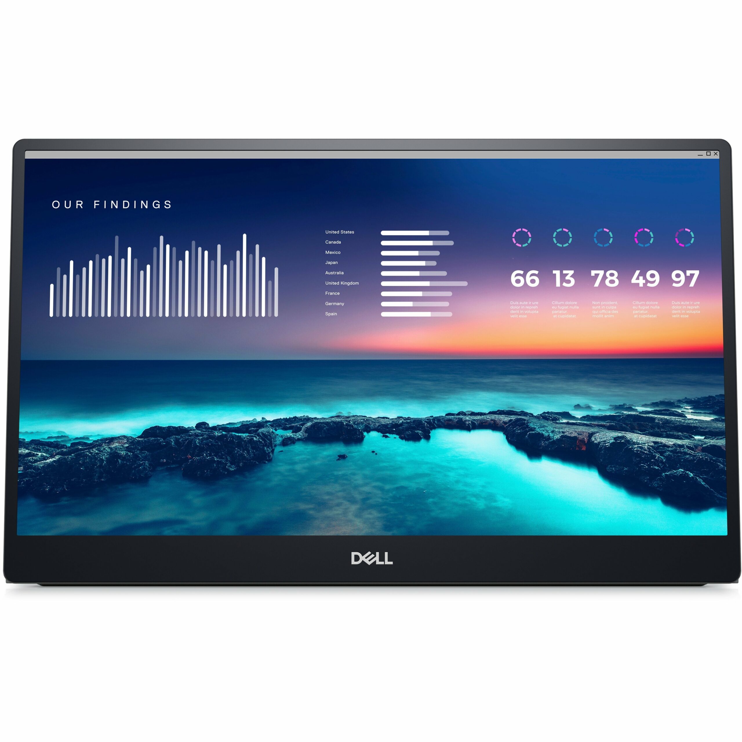 Монітор портативний 14" DELL P1424H (210-BHQQ)