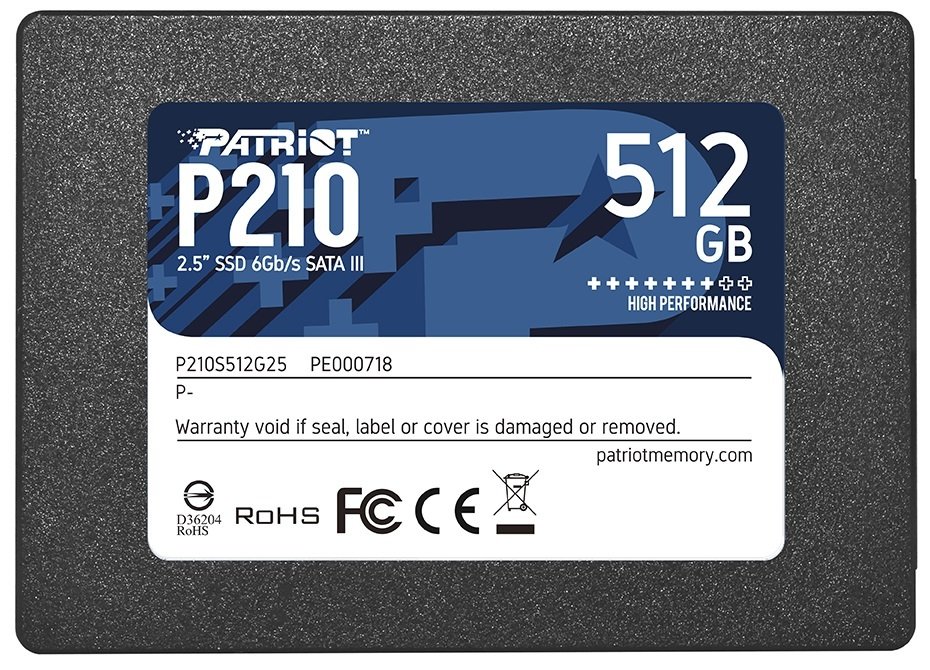 SSD накопичувач Patriot 2.5" 512GB SATA TLC P210